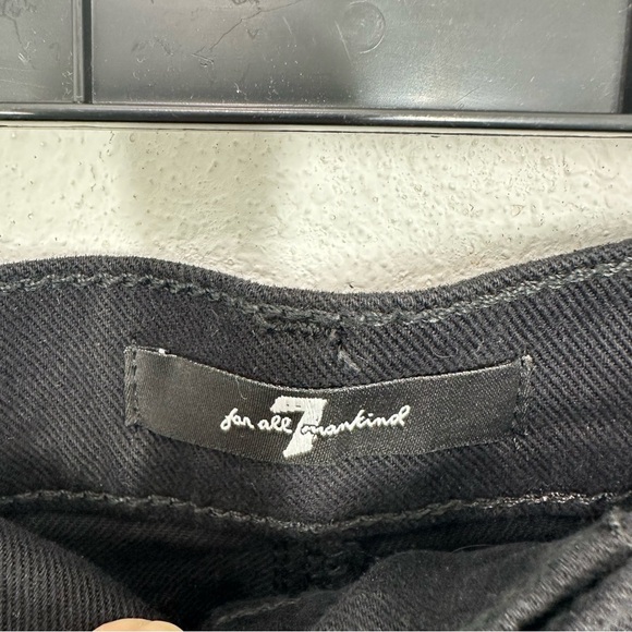 7 for‎ All Mankind Women's Size 23 Black Denim High Rise Cut Off Shorts Festival - Picture 3 of 8